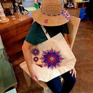 🌞✨ handmade set – beach hat + matching bag 🚨